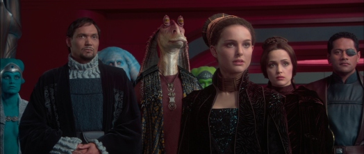 Star Wars Episode II: Attack of the Clones - Bail Organa, Jar Jar Binks, Padme Amidala, Dorme, and Captain Typho